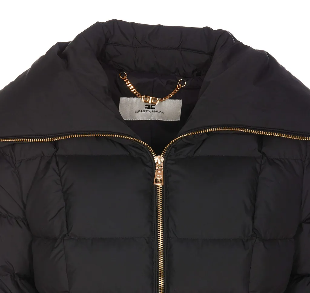 Wide-Collared Belted Jacket