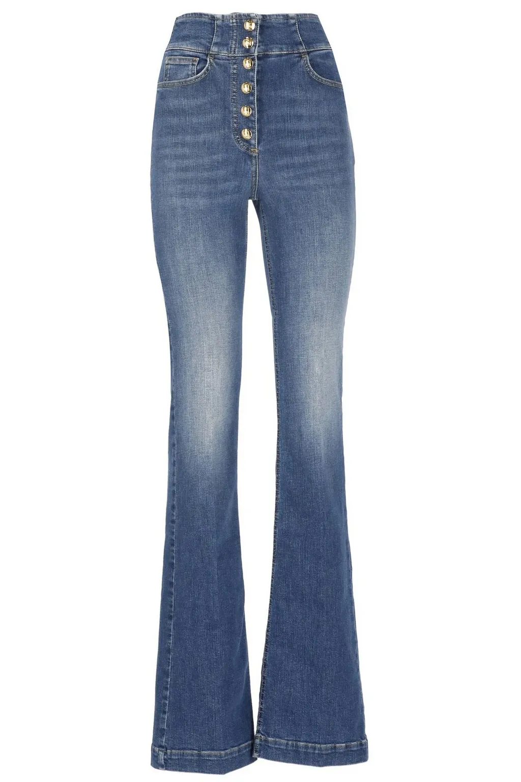 Bell-Bottom Stretched Jeans