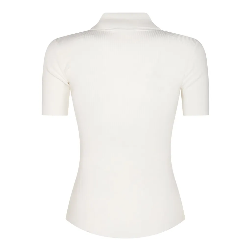 Breast Pocket Micro-Ribbed Polo Shirt