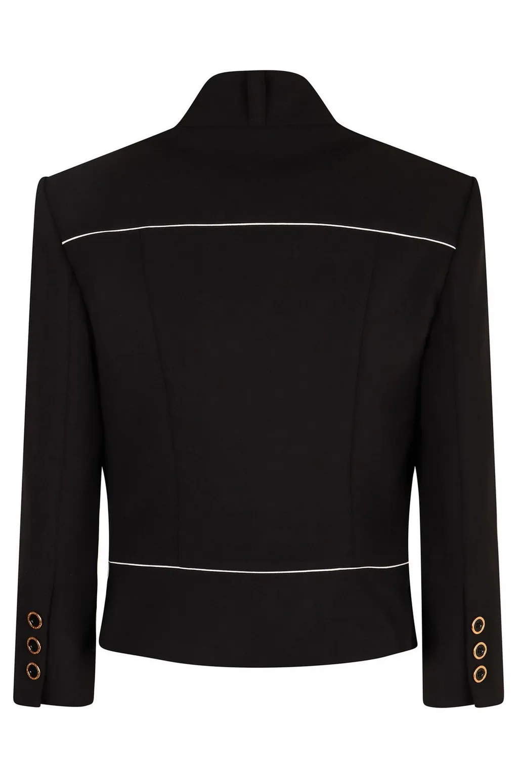 Two-Tone Foulard Scarf Detailed CrÊPe Jacket