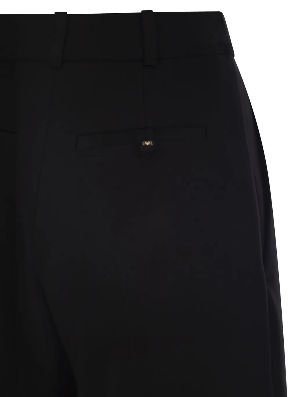 Pleat Detailed Straight-Leg Trousers
