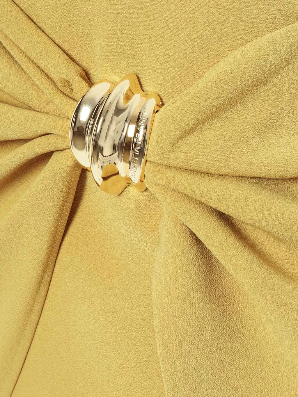 Macro Bow Flowing CrÊPe Miniskirt