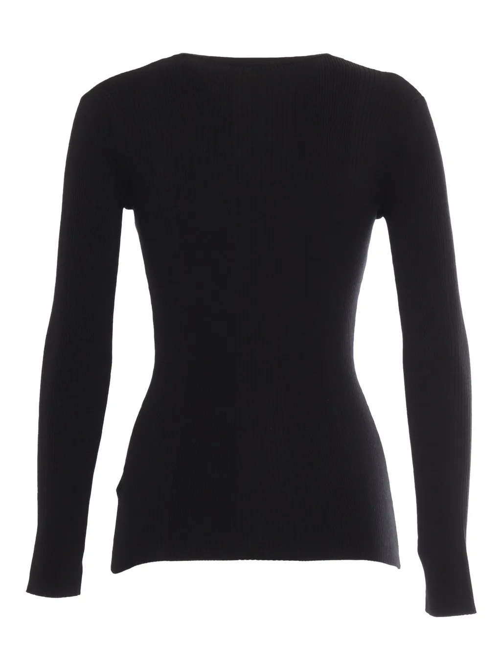 Logo Embroidered Crew Neck Ribbed Shirt