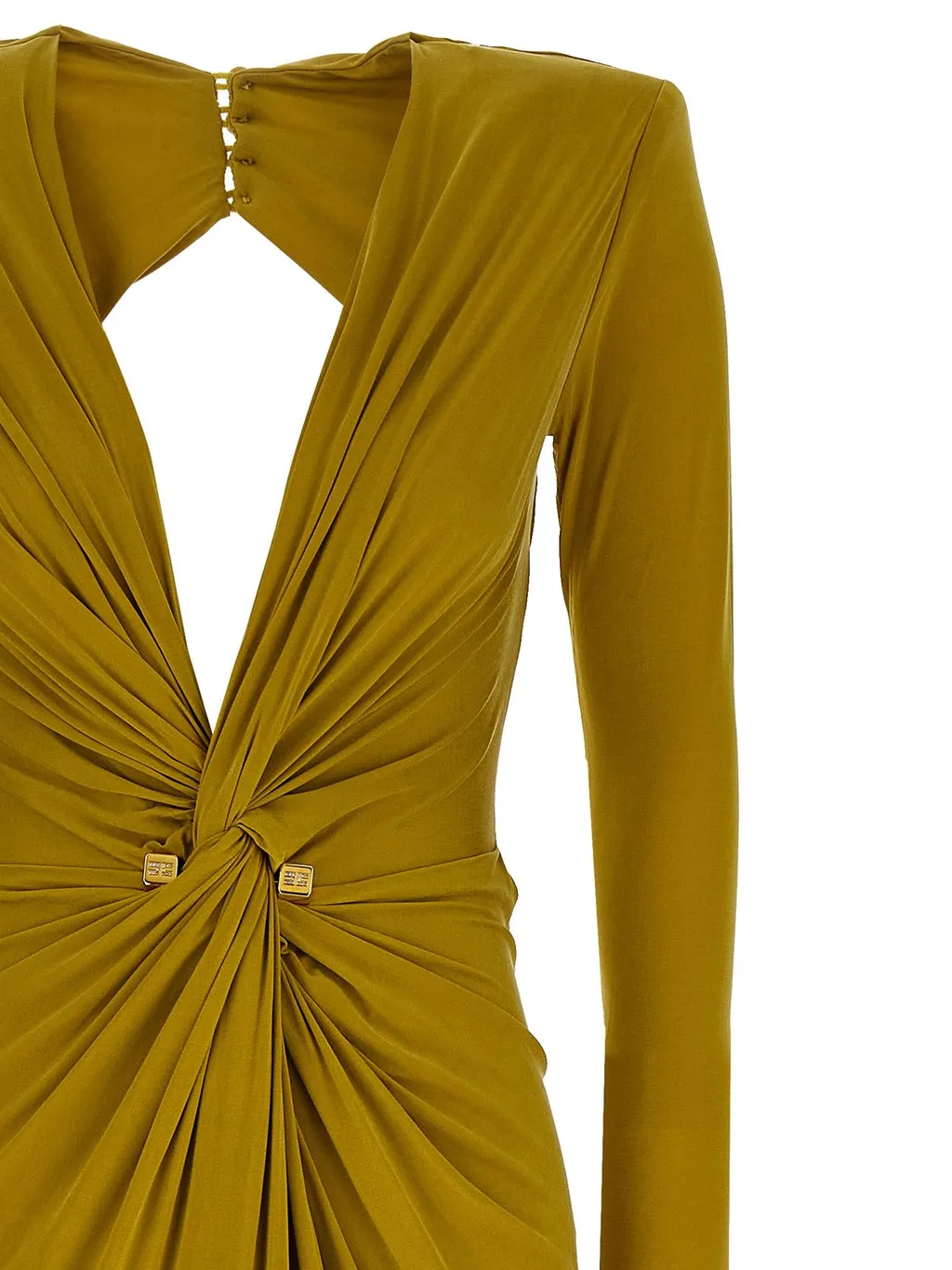 Pierced Jersey Red Carpet Dress