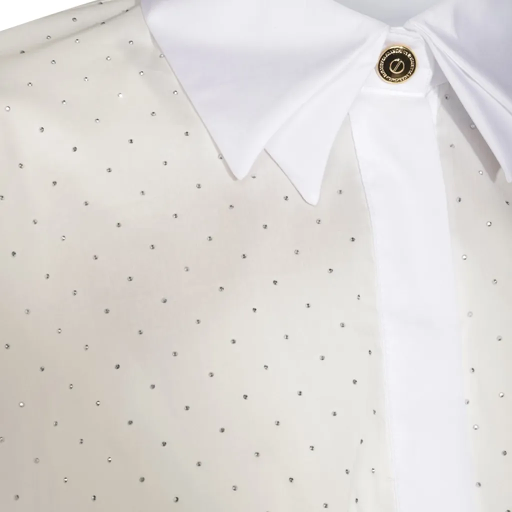 Knotted Embellished Poplin Shirt