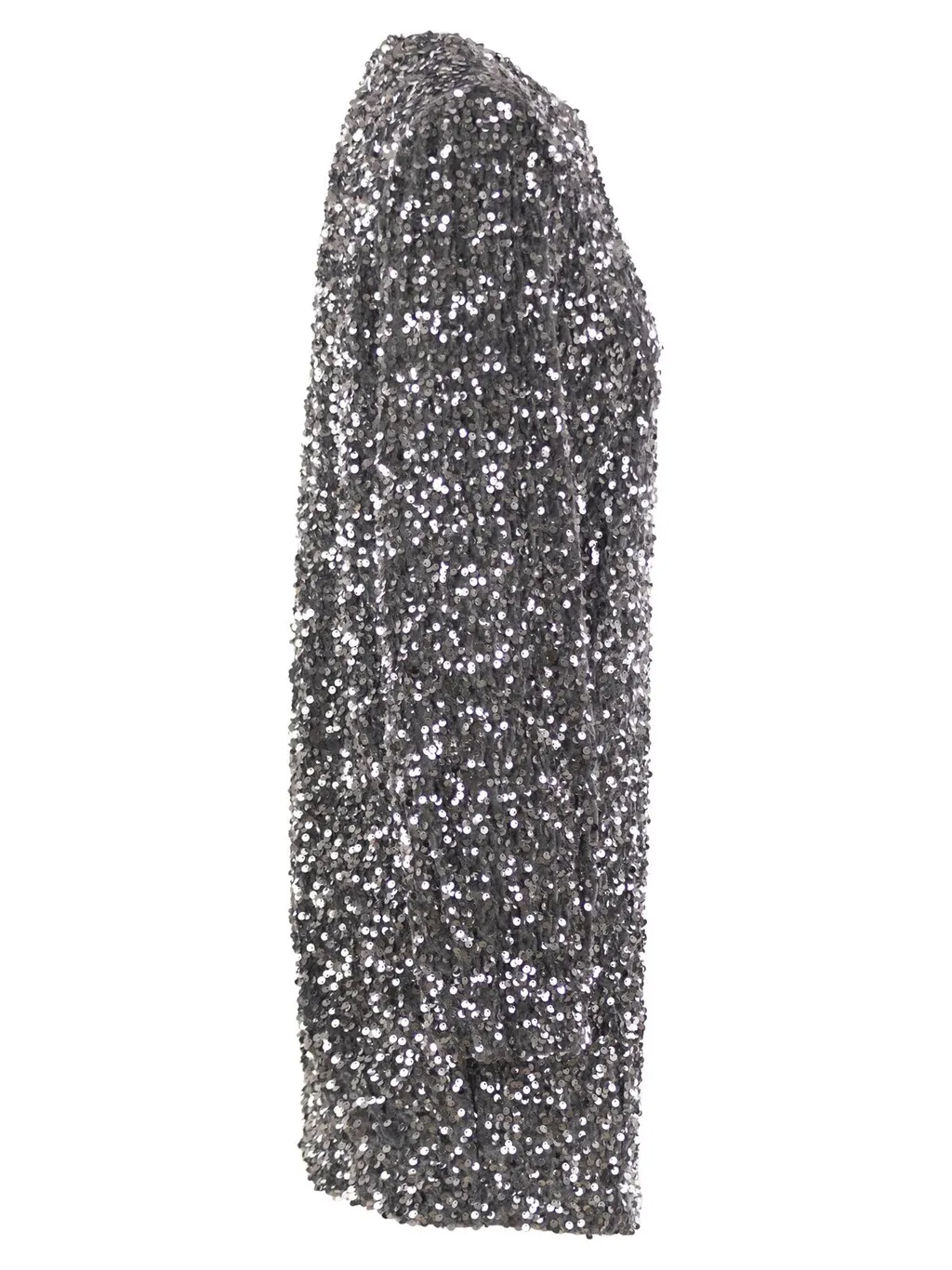 Sequin-Embroidered Chenille Boxy Mini-Dress