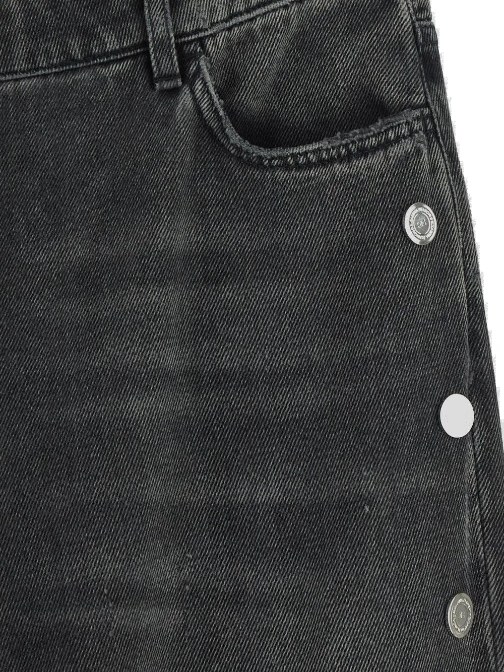 Buttoned Straight Jeans