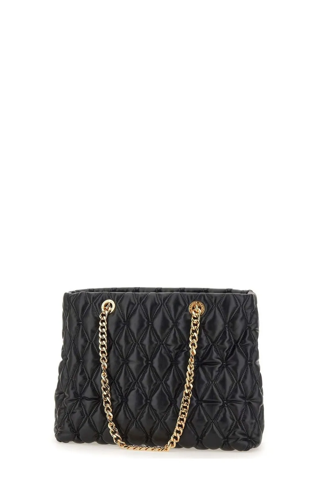 Chain-Linked Quilted Tote Bag