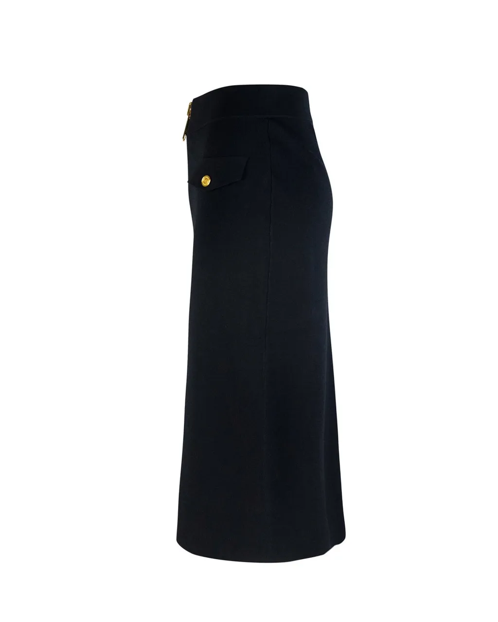 Zipped Midi Pencil Skirt