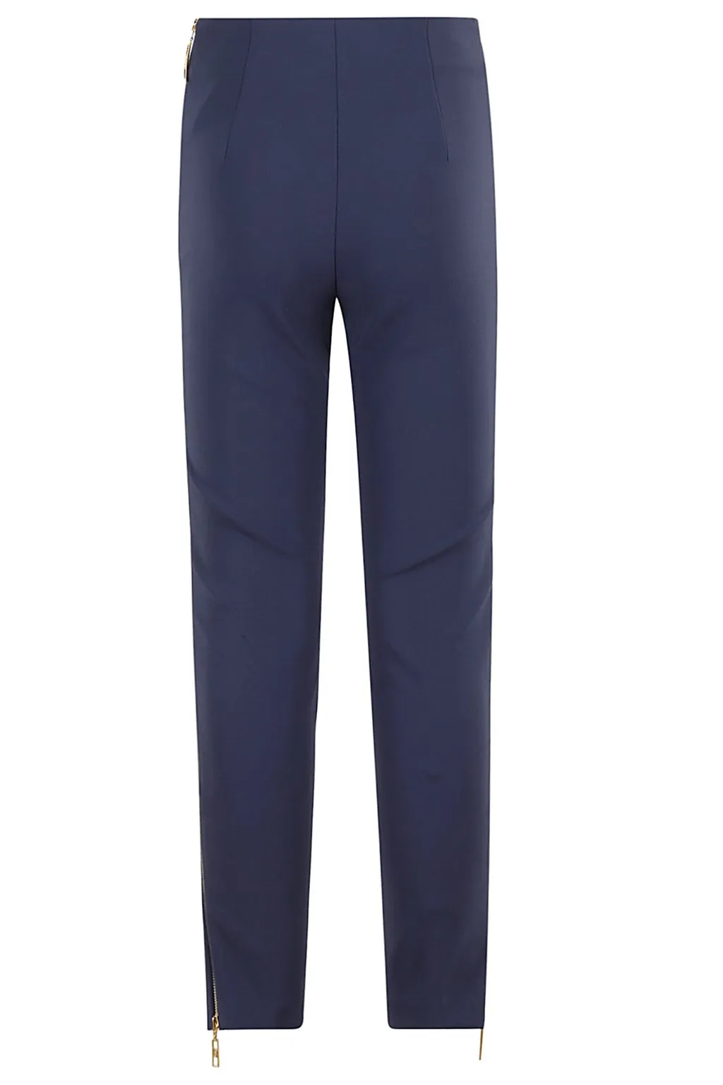Stretch Crepe Zip-Detailed Straight Trousers