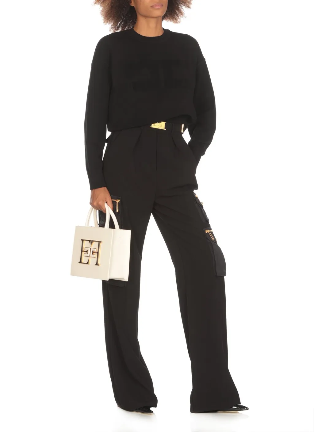 Logo Patch Drop Shoulder Sweatshirt