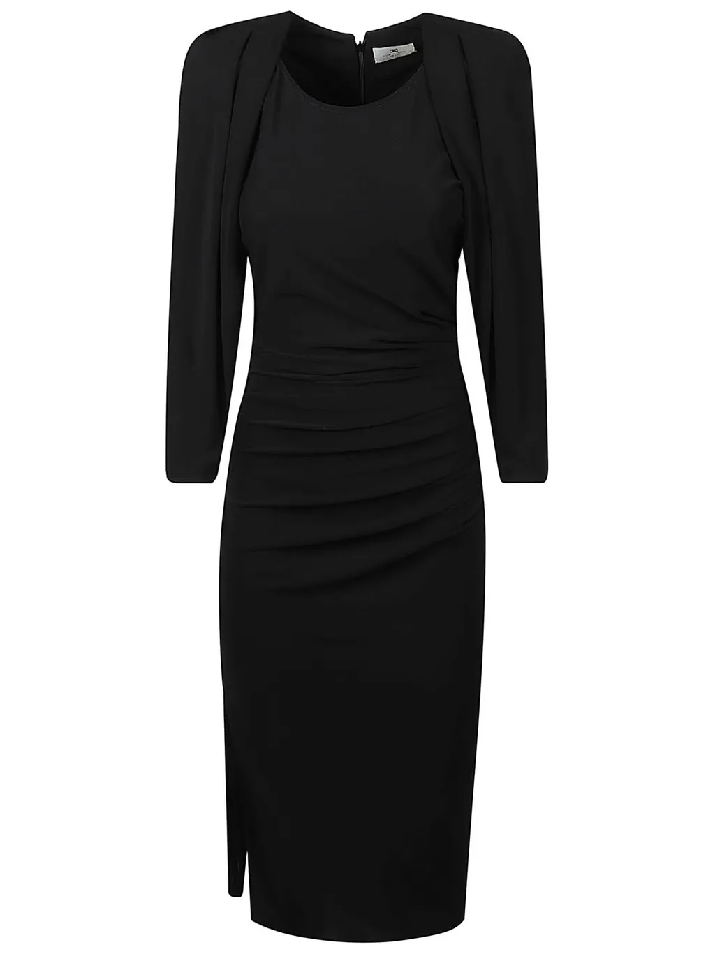 Side Zip Jersey Midi Dress