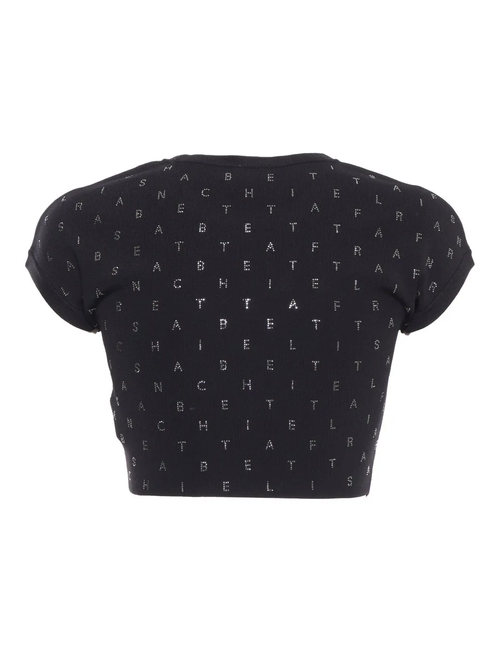 Logo Lettering Embellished Cropped Top