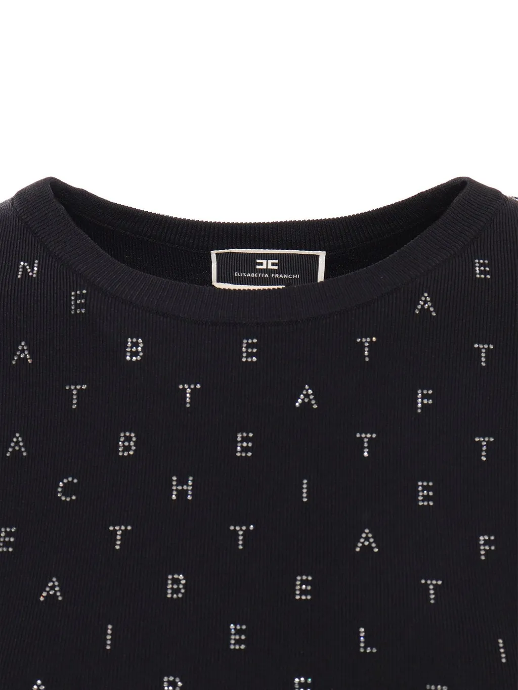 Logo Lettering Embellished Cropped Top