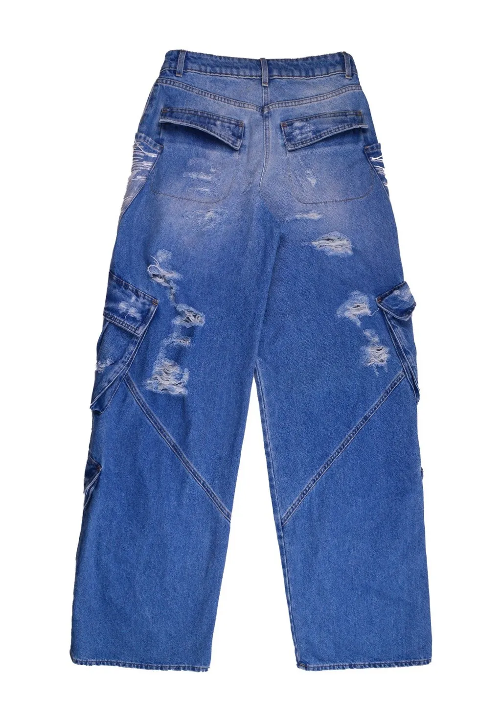 Distressed Wide Leg Jeans