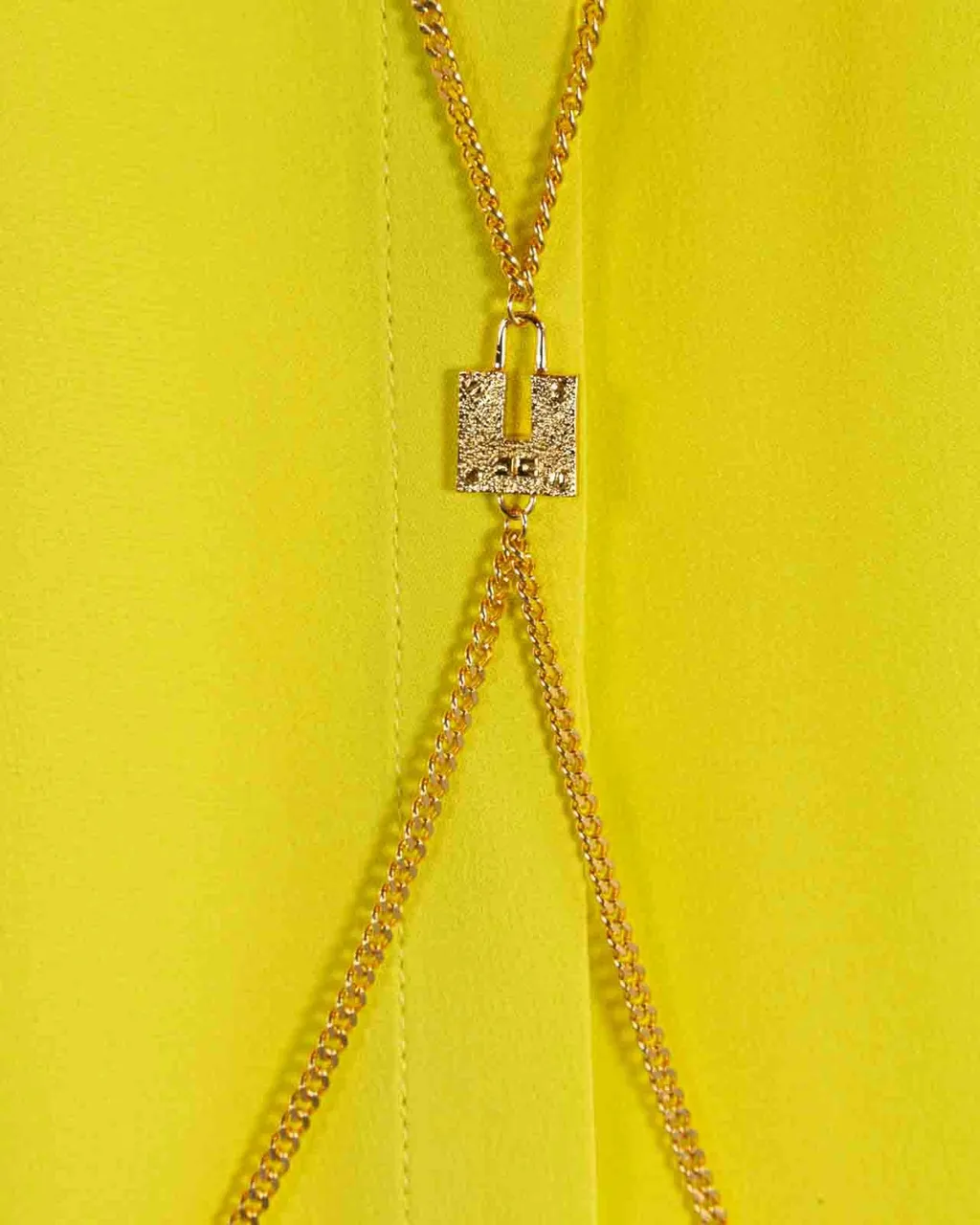 Body-Chain Detail Long-Sleeved Shirt