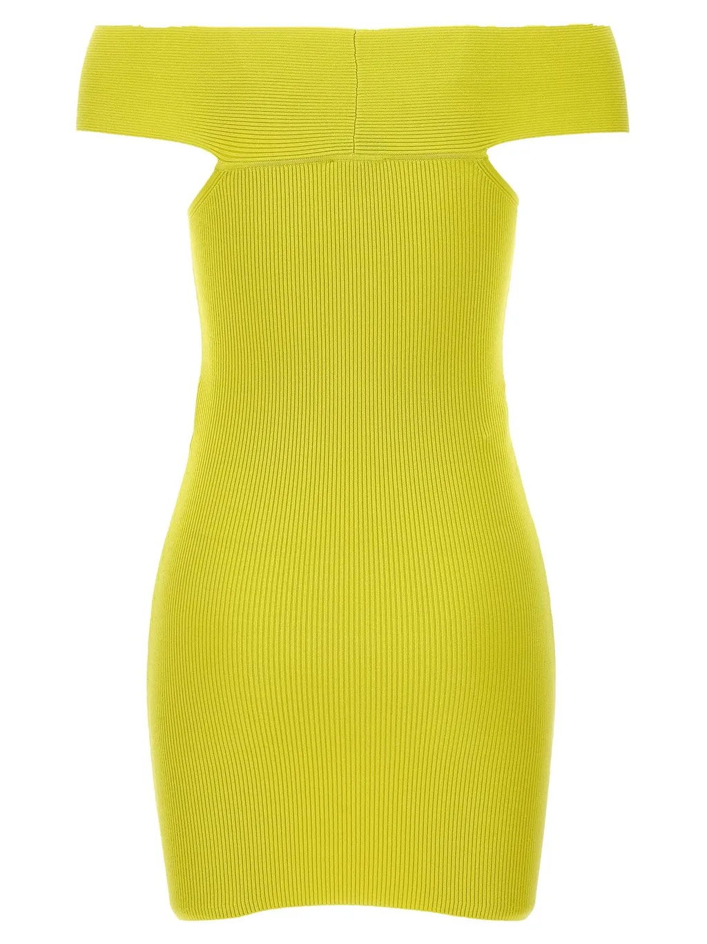 Logo Lettering Ribbed Mini Dress