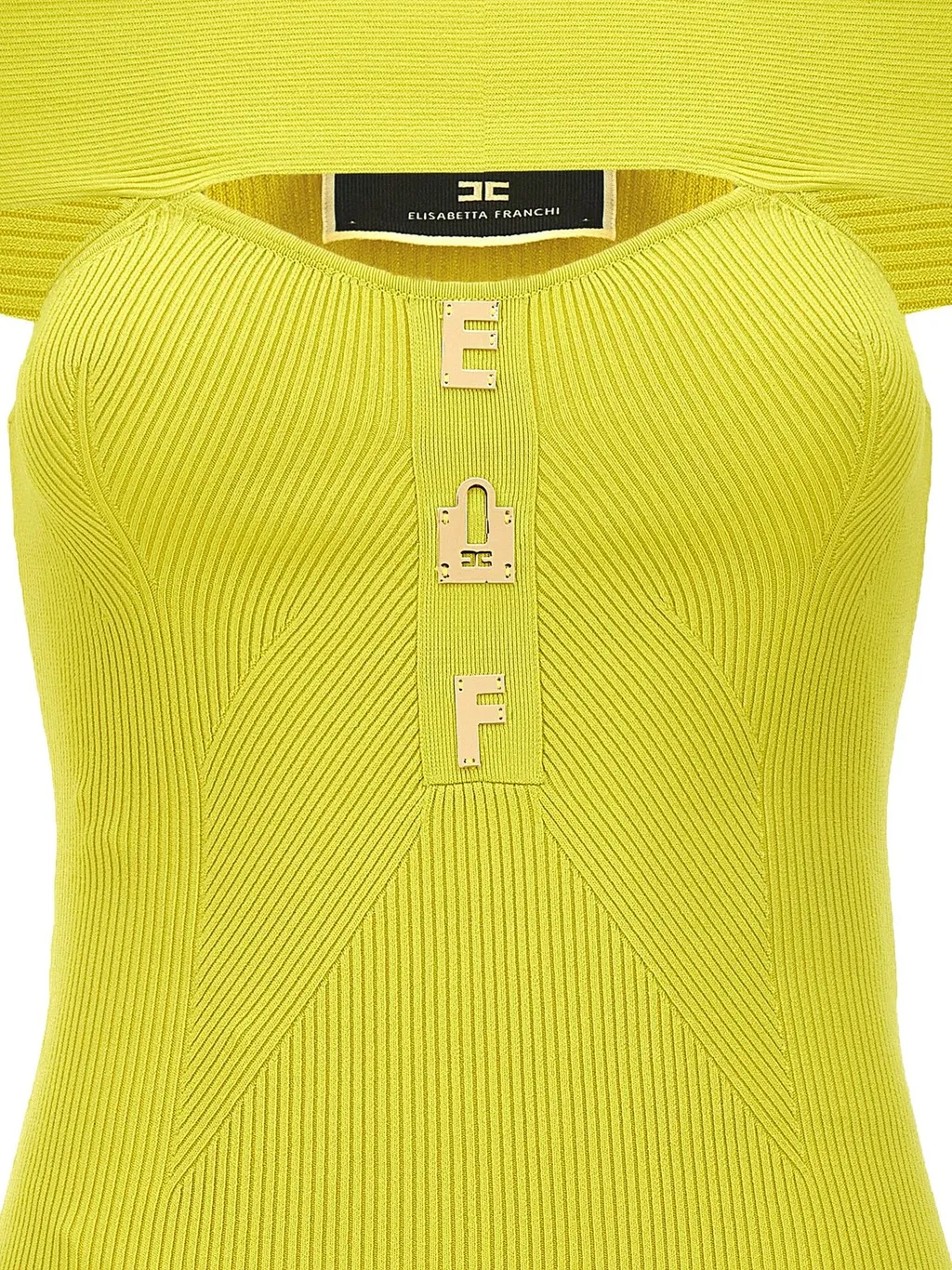 Logo Lettering Ribbed Mini Dress