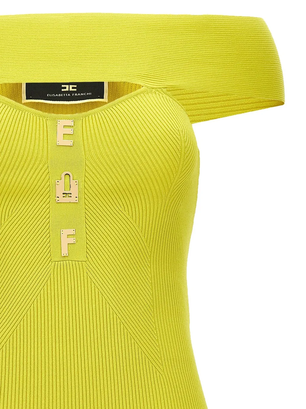 Logo Lettering Ribbed Mini Dress