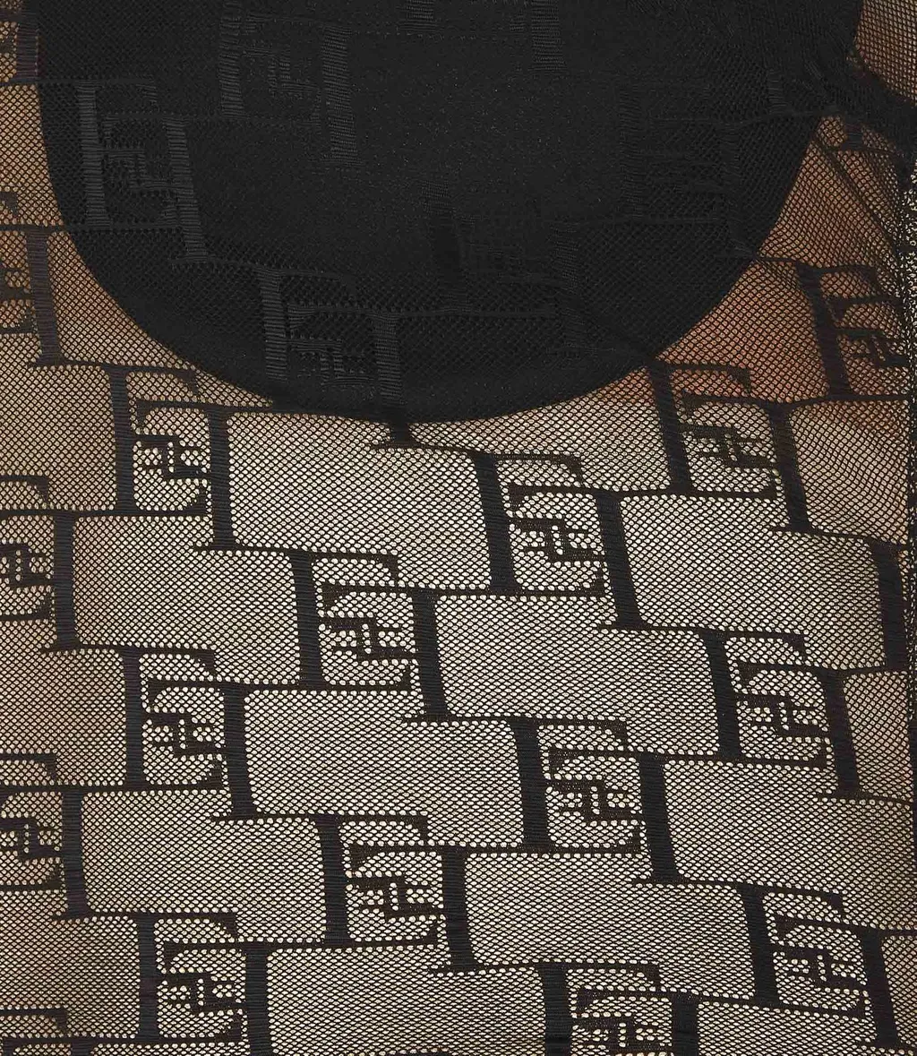 Logo Plaque Bustier Top