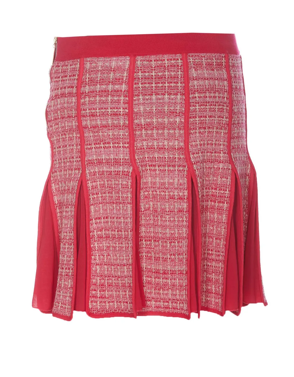 Tweed Pleated Mini Skirt
