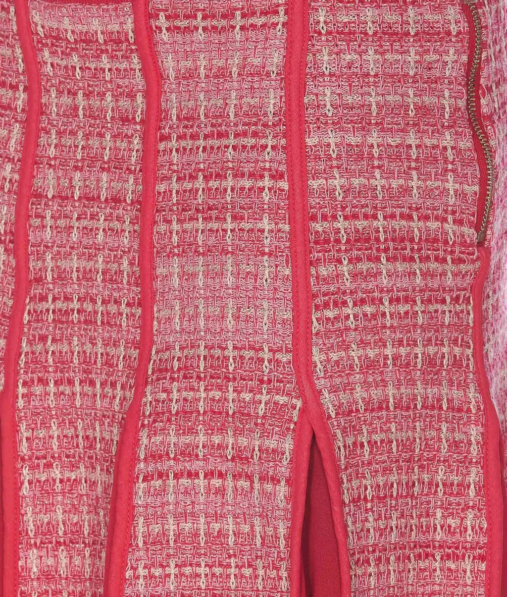 Tweed Pleated Mini Skirt