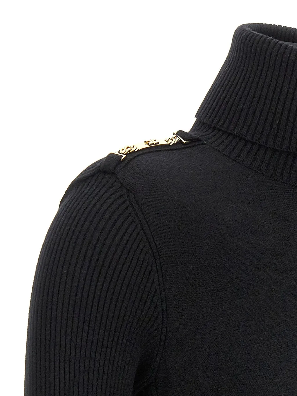 Roll-Neck Knitted Mini Dress