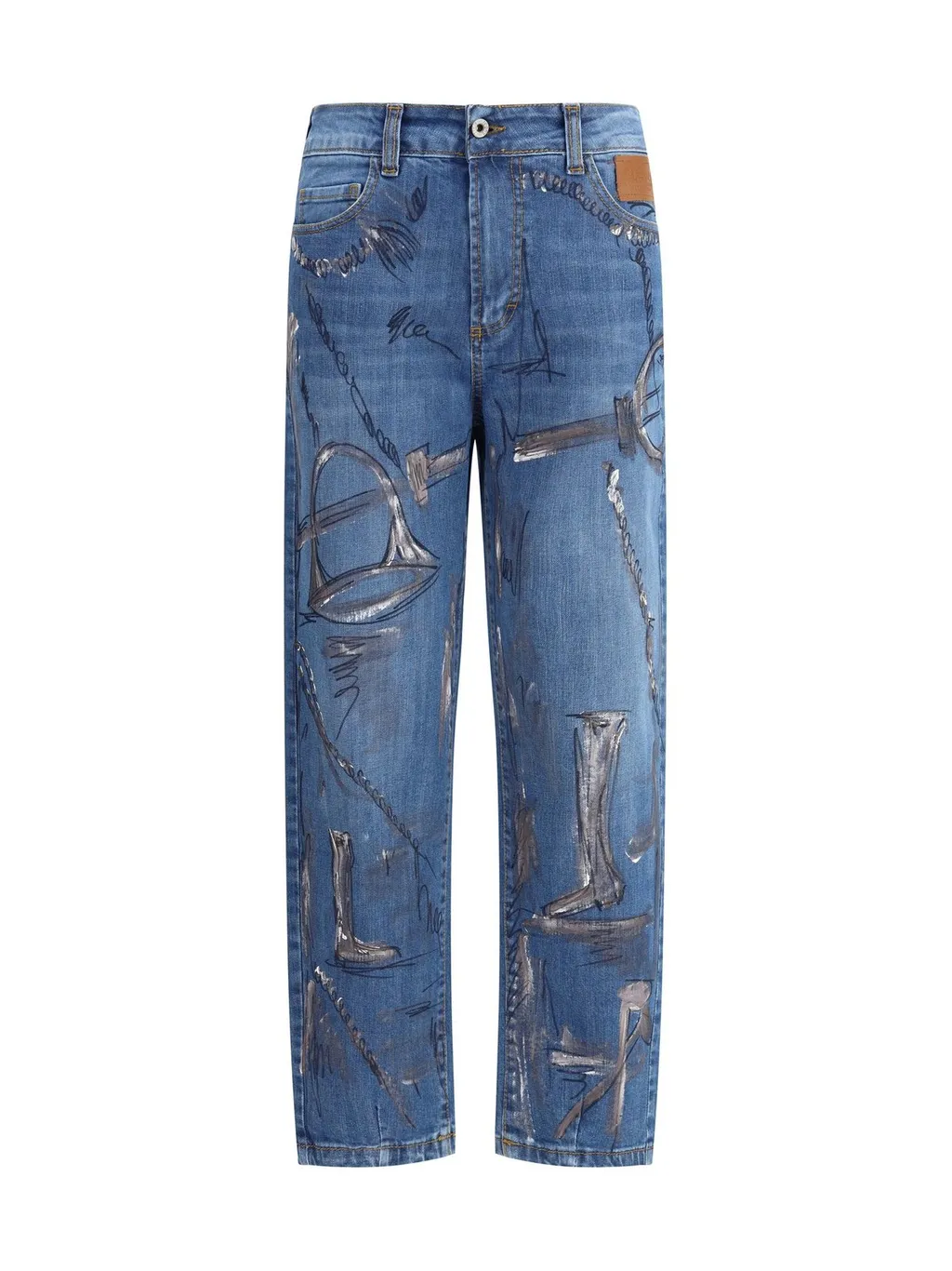 Carota Paint-Splatter Jeans