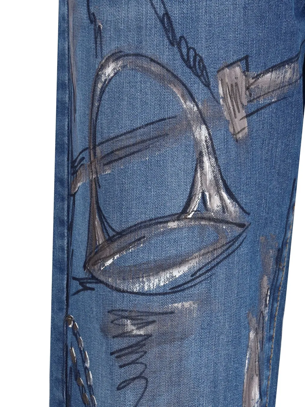 Carota Paint-Splatter Jeans