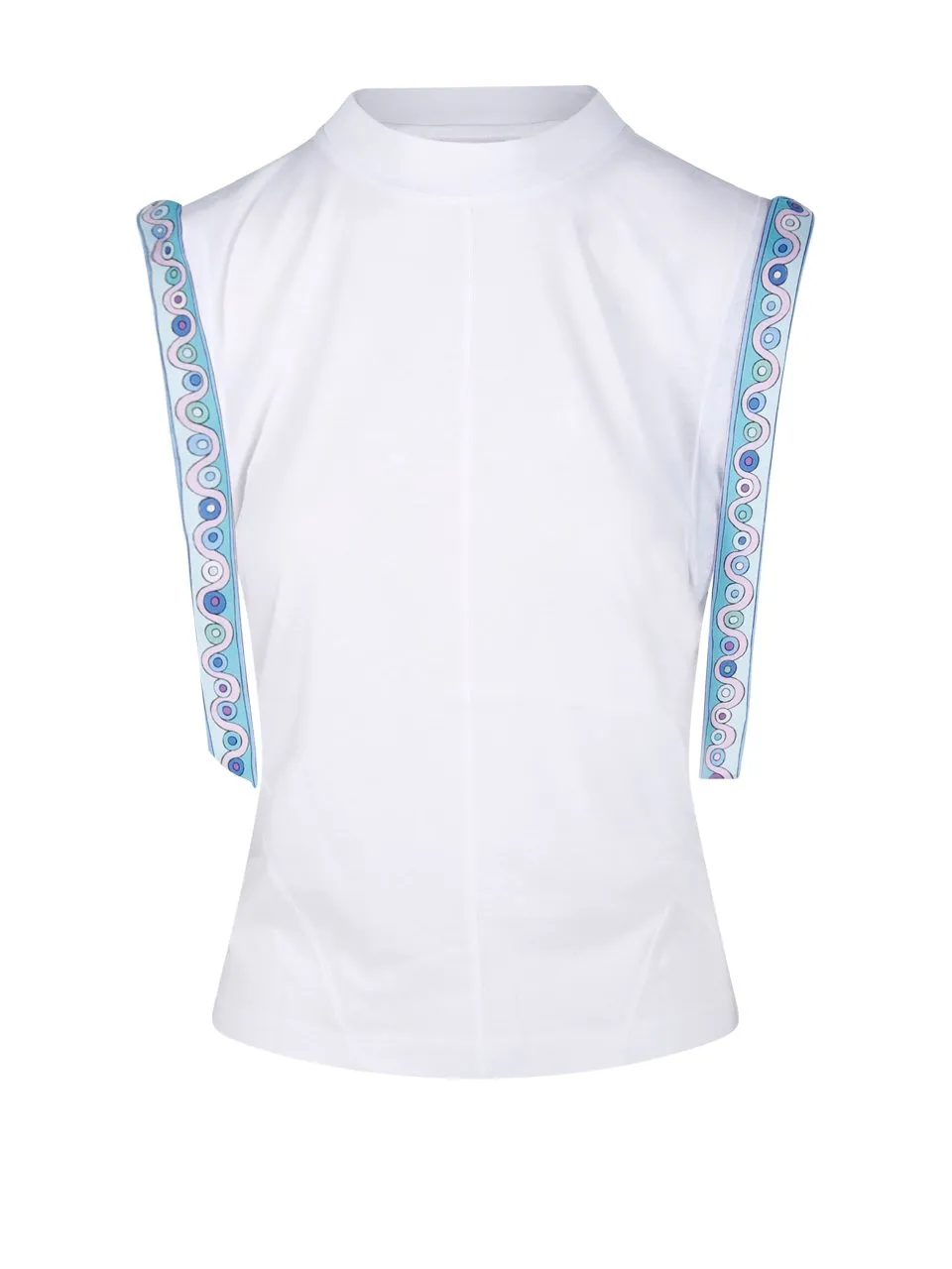 Iride Printed Sleeveless Jersey T-Shirt