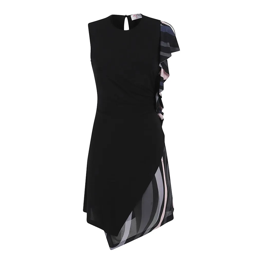 Ruffled Asymmetric Dress