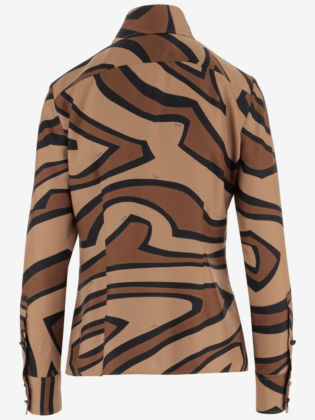 Labyrinth Print Silk Shirt
