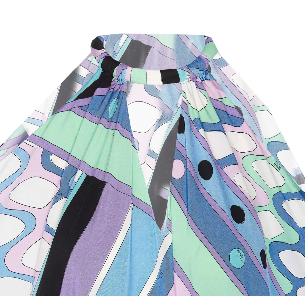 Vivara-Printed Cut-Out Detailed Dress