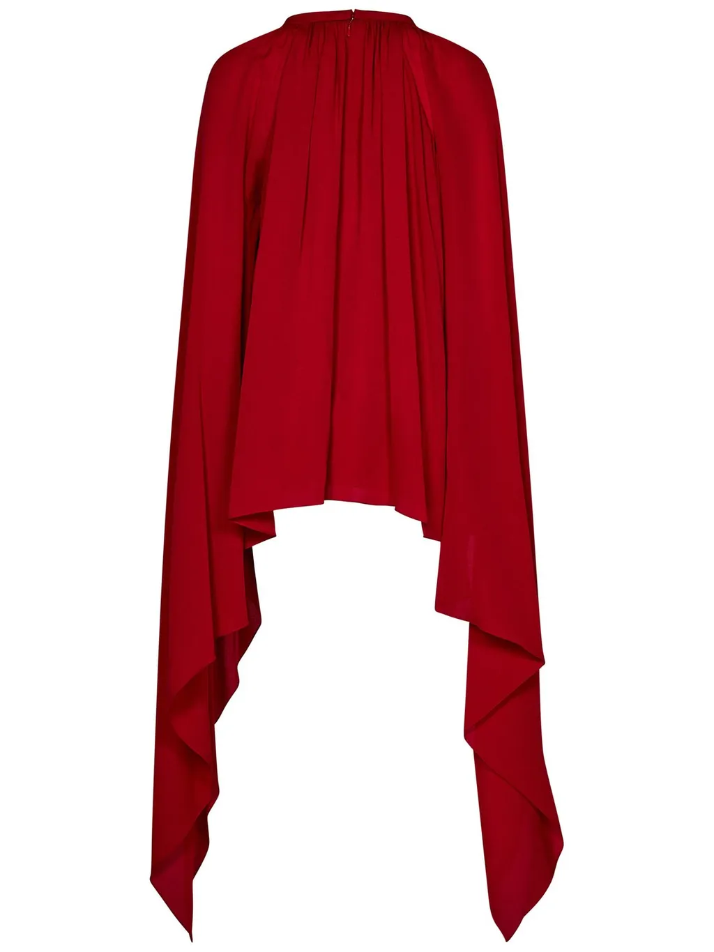 Ruched Handkerchief Hem Blouse