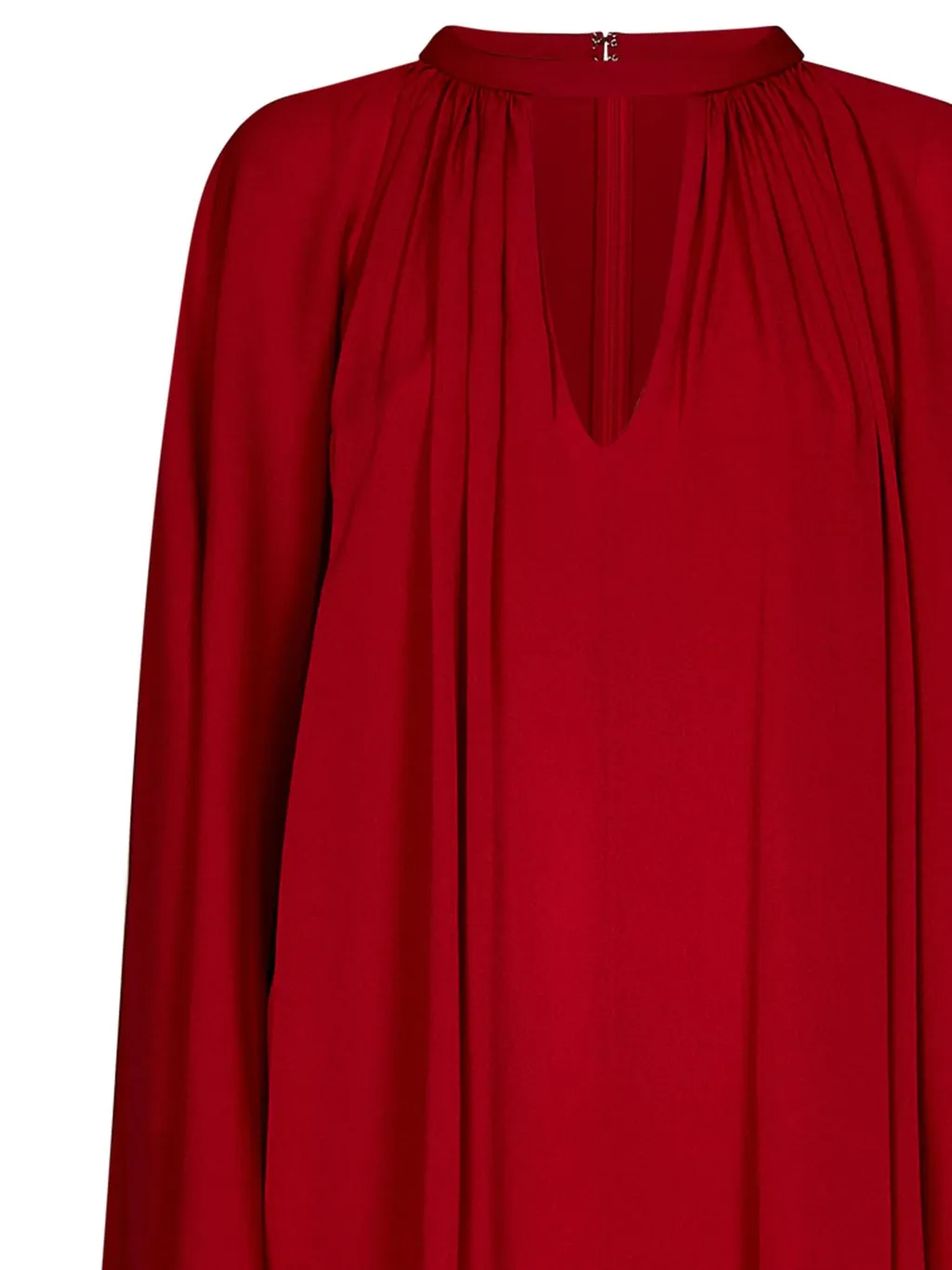 Ruched Handkerchief Hem Blouse