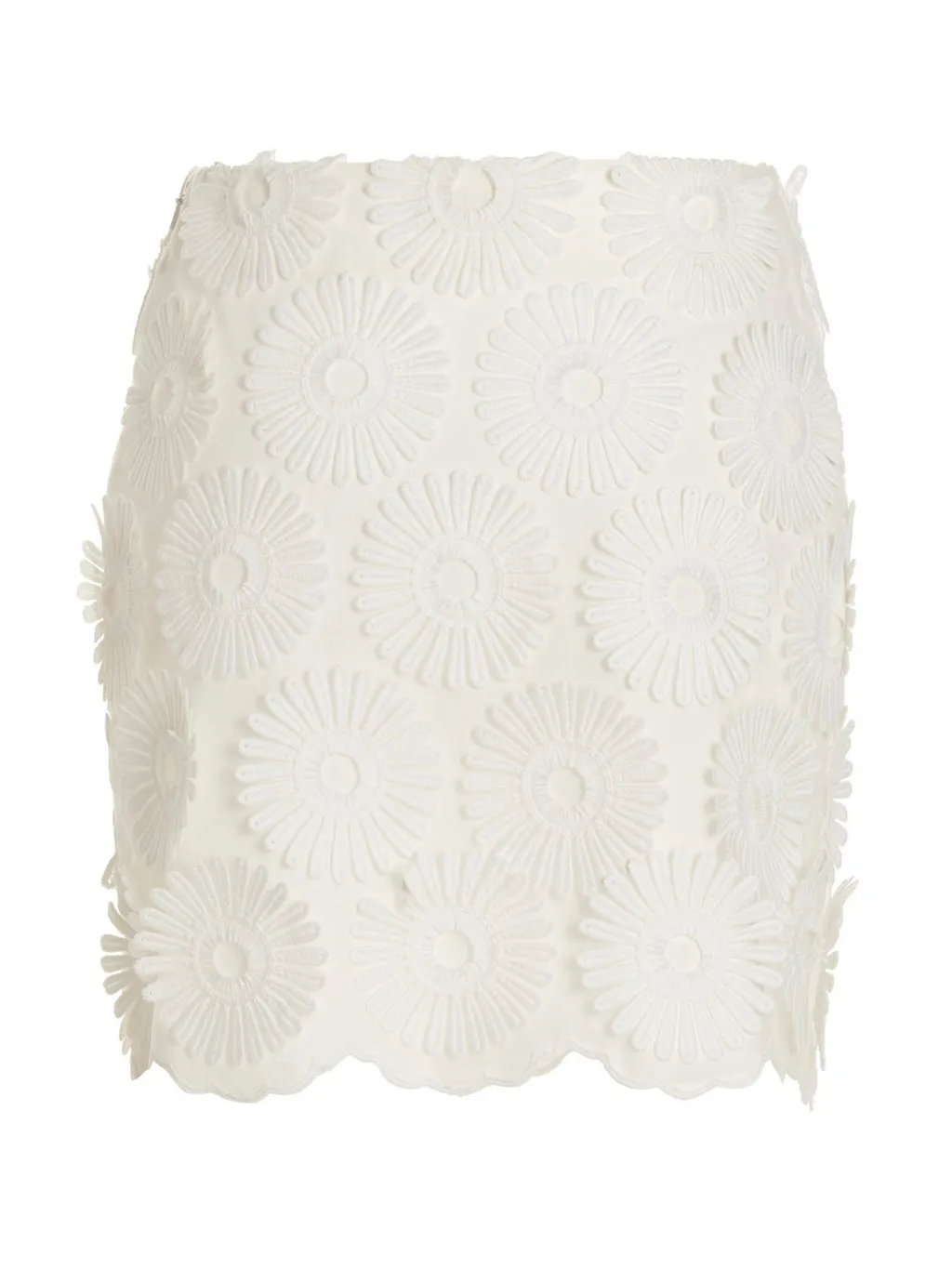 Floral Embroidered A-Line Mini Skirt