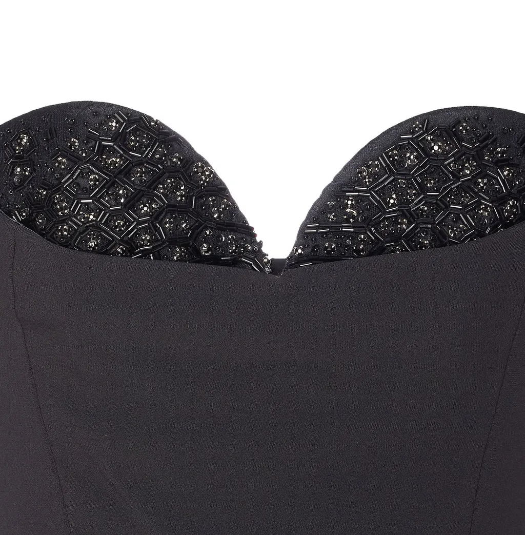 Embellished Lightweight Crepe Dress