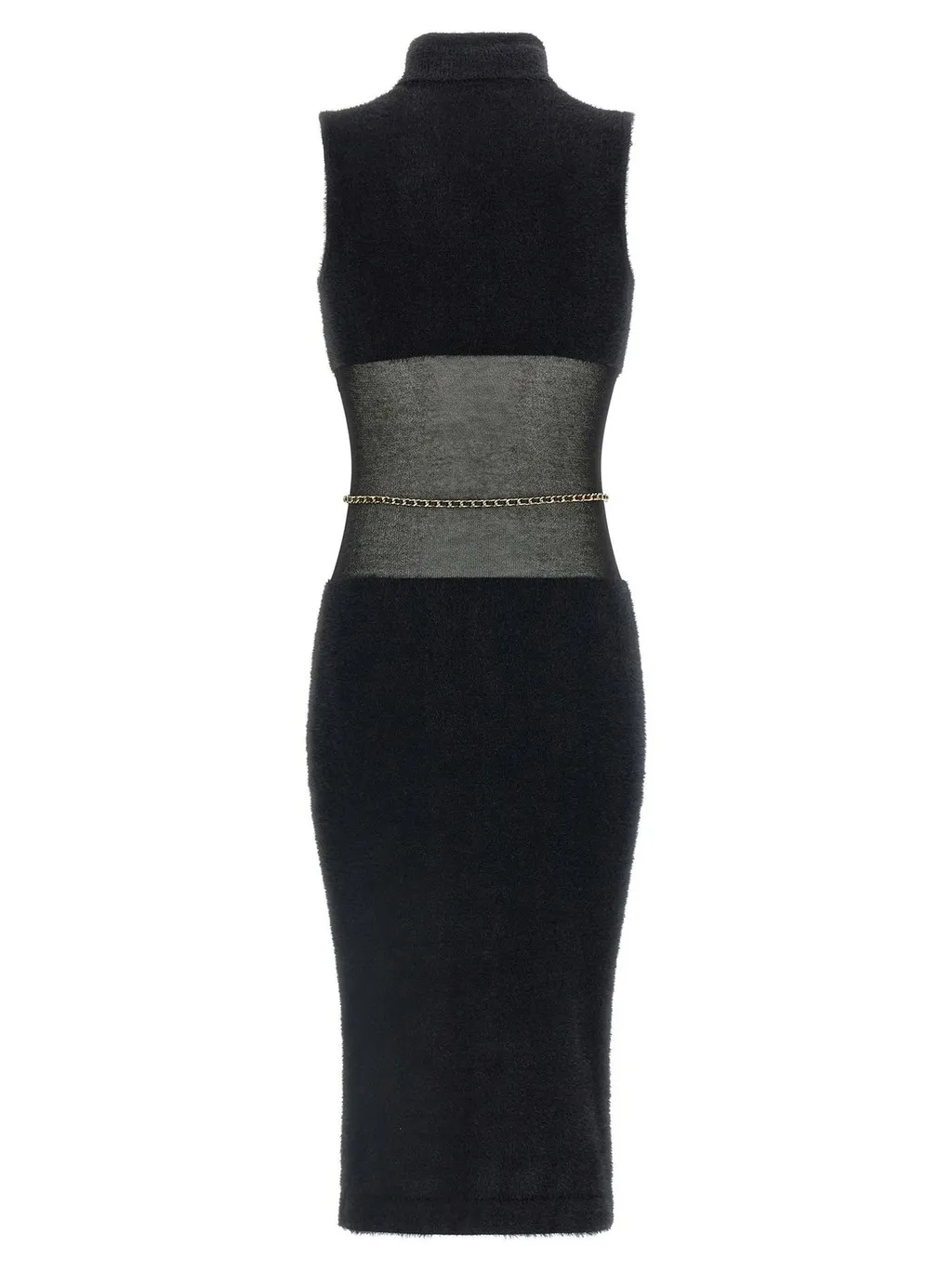 High-Neck Sleeveless Knit Dress