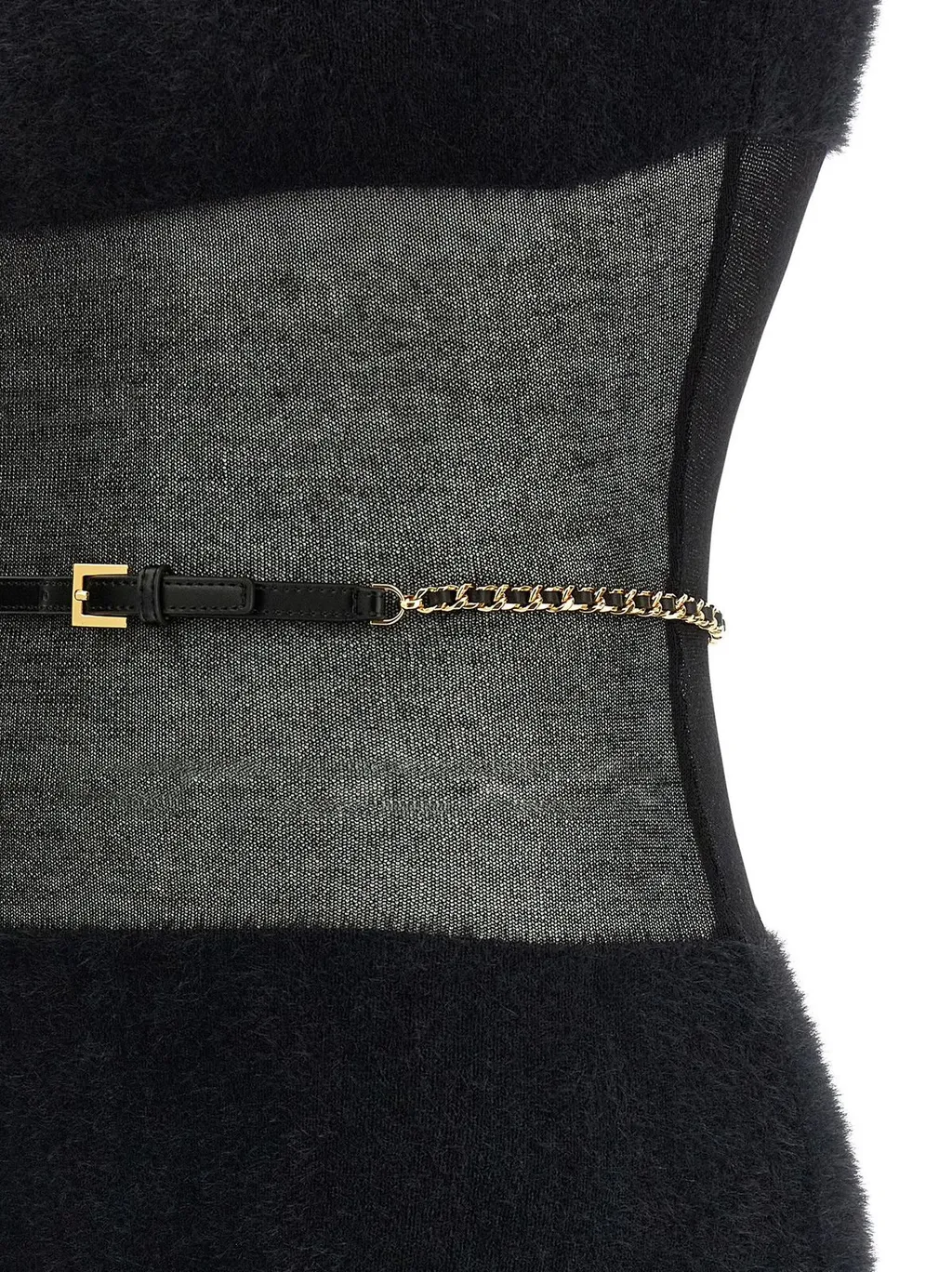 High-Neck Sleeveless Knit Dress