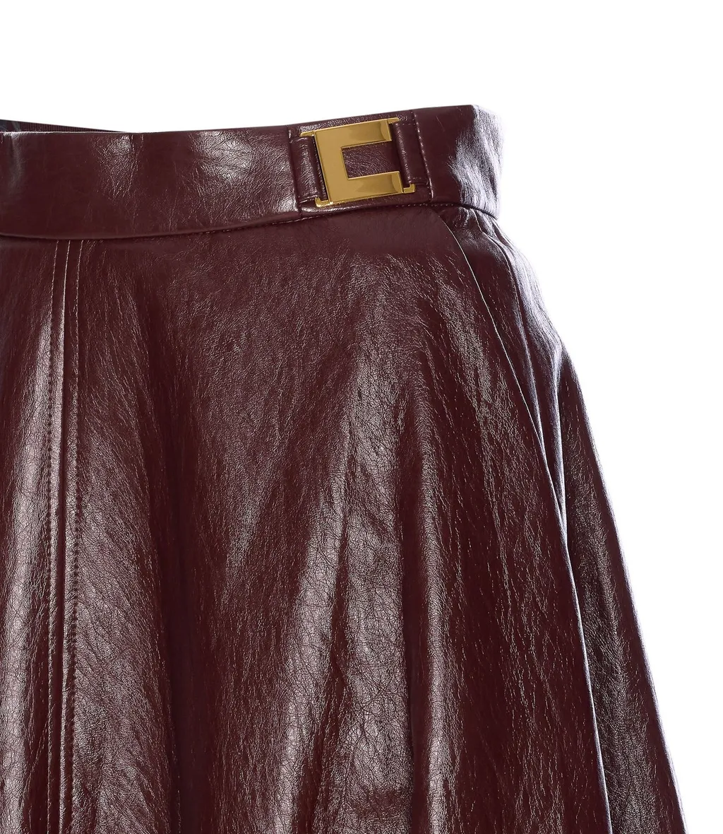 Logo-Plaque Midi Skirt