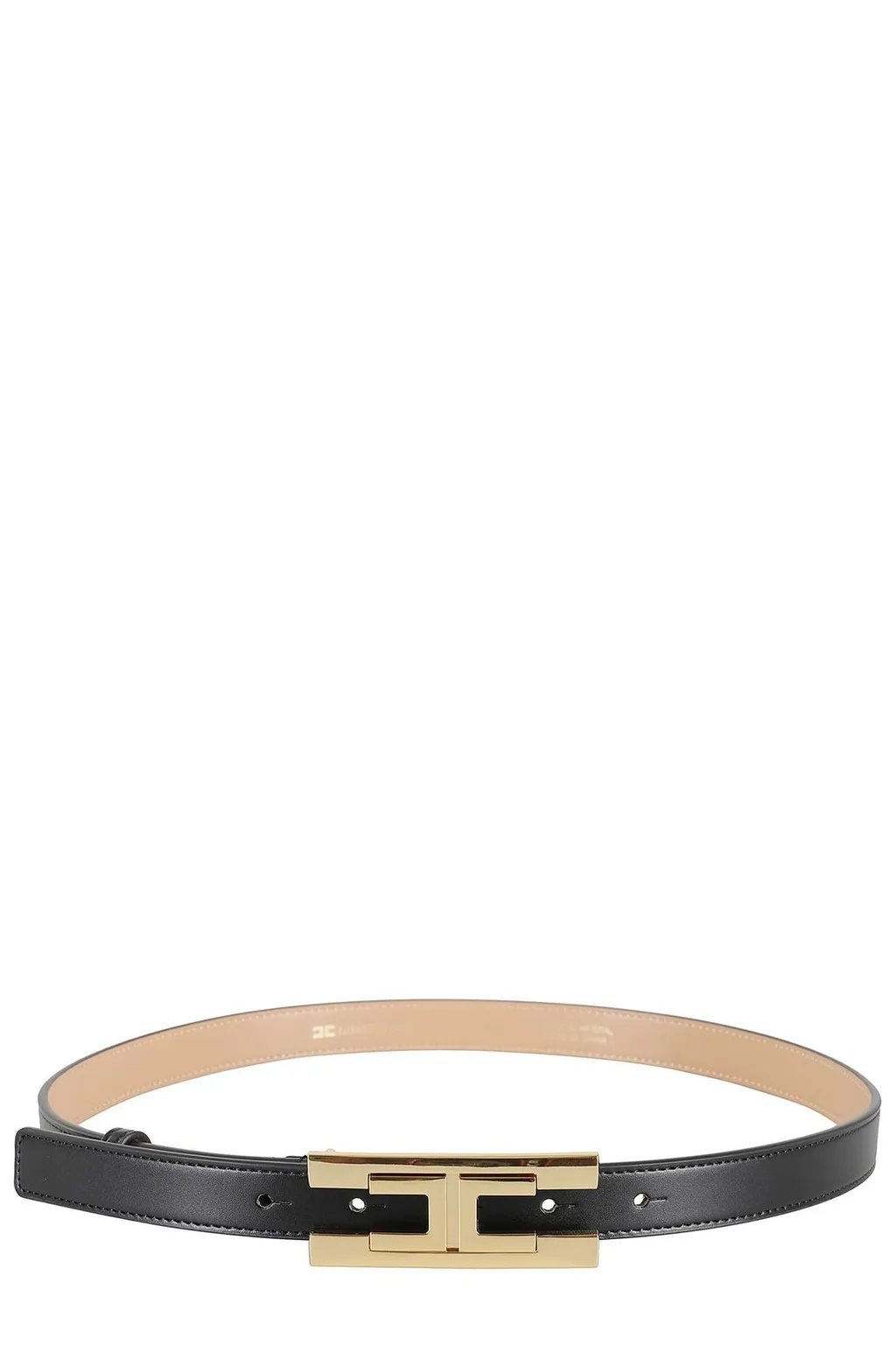 Logo Plaque Buckled Belt