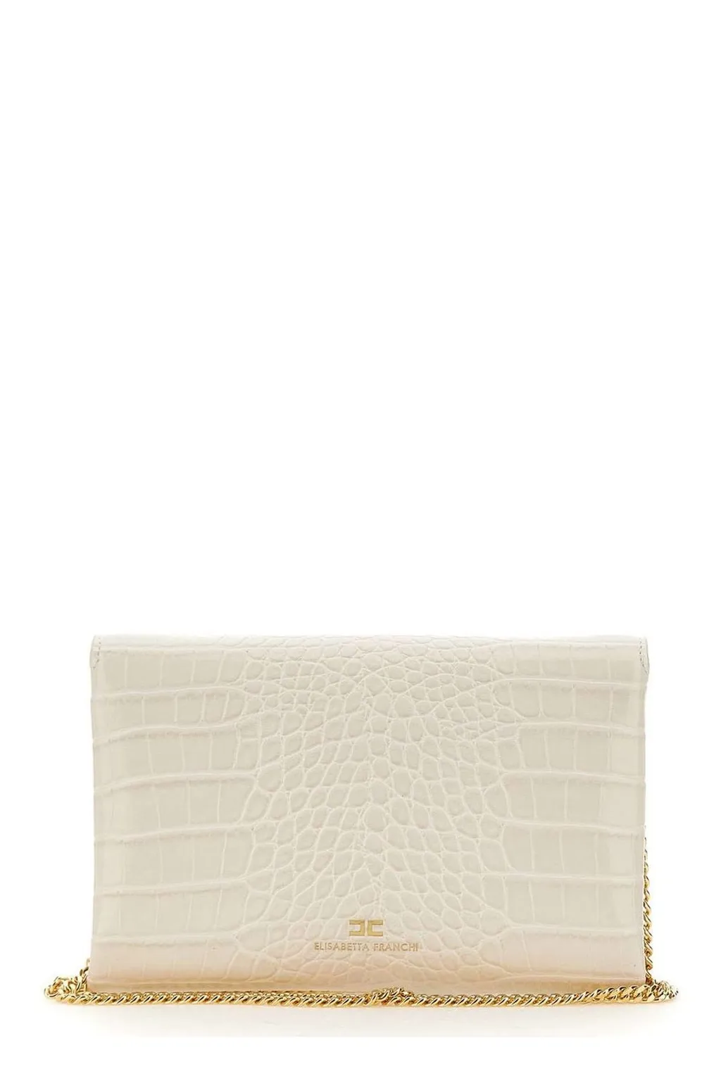 Embossed Chain-Linked Shoulder Bag