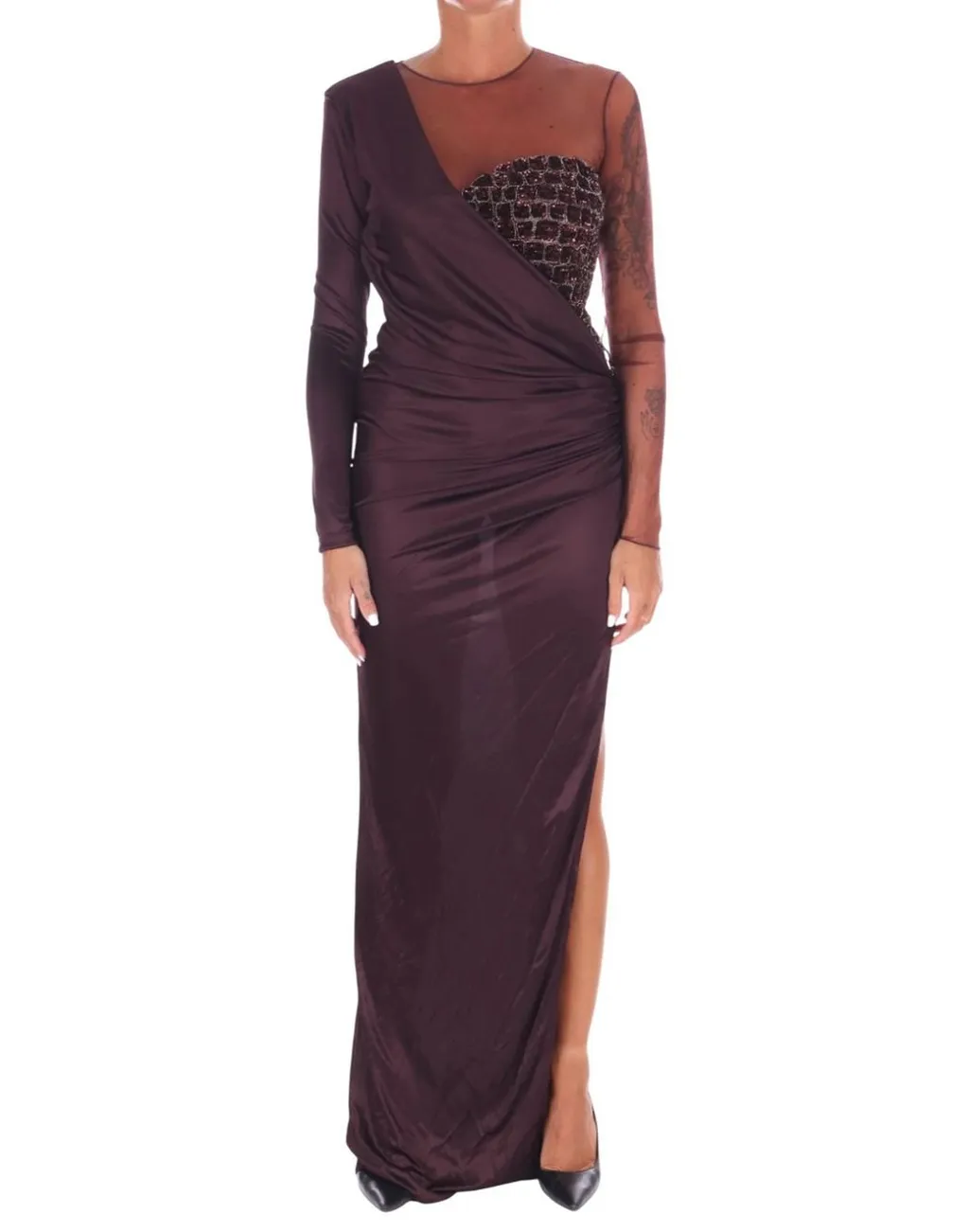 Red Carpet Tulle And Jersey Dress