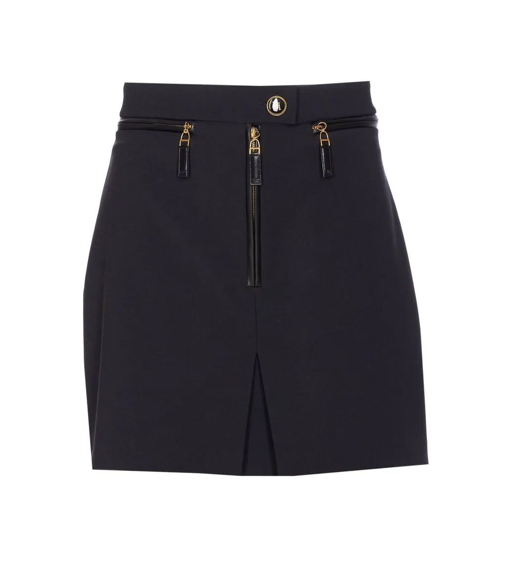 Zipped Double Layer CrÊPe Skirt