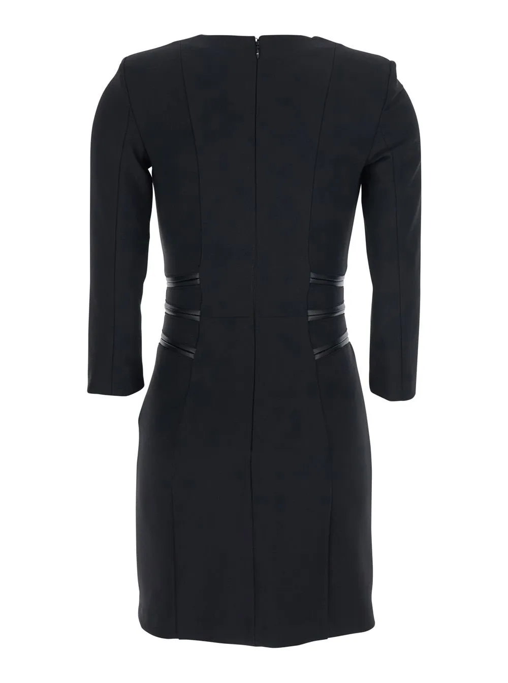 Double Layer Crepe Zipped Dress