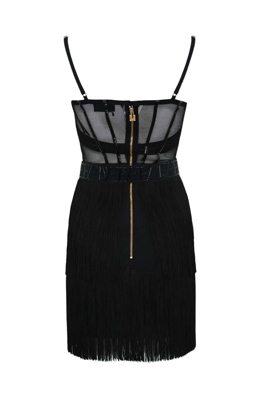 Fringes Tulle Mini Dress
