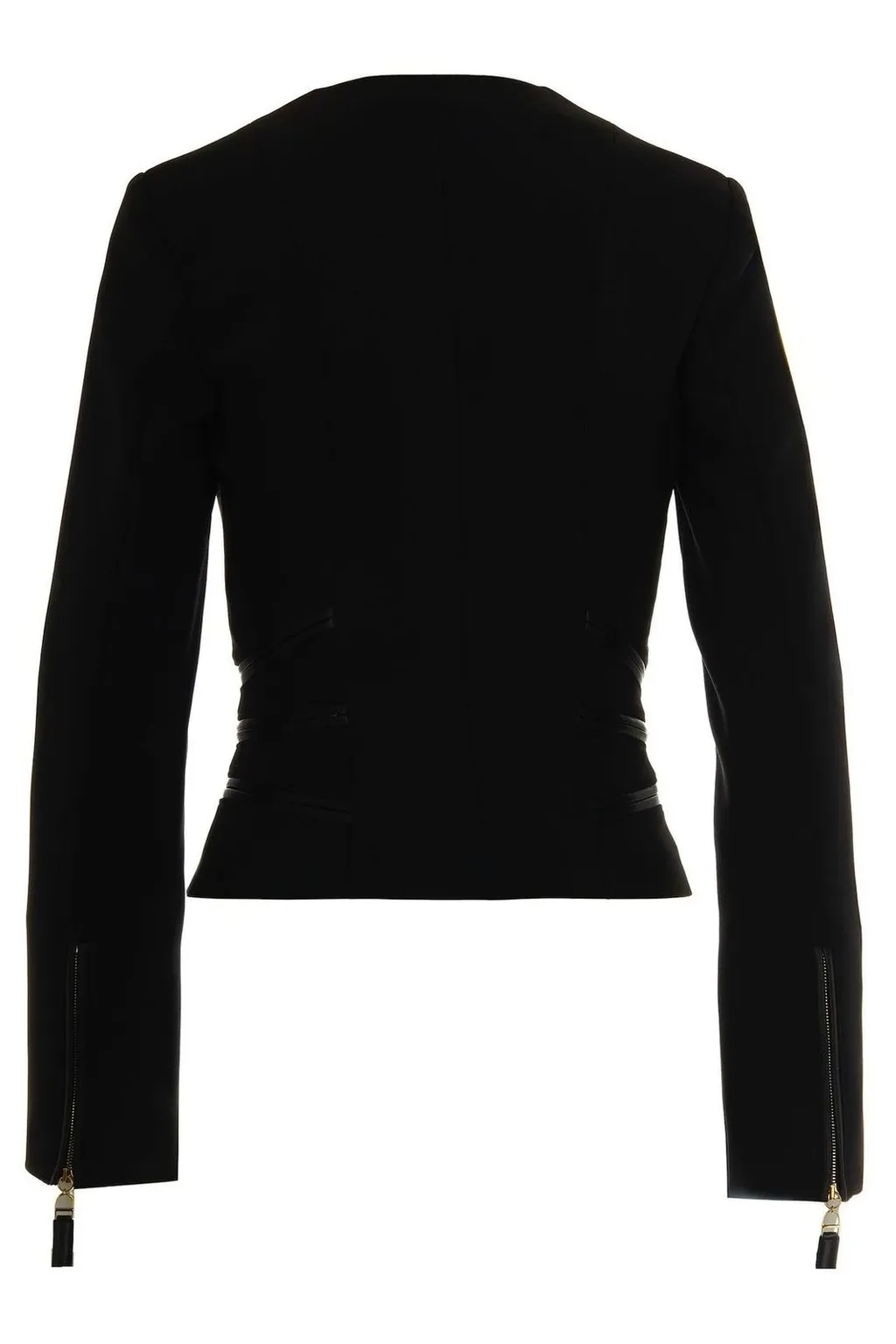 Zipped Double-Layer CrÊPe Jacket