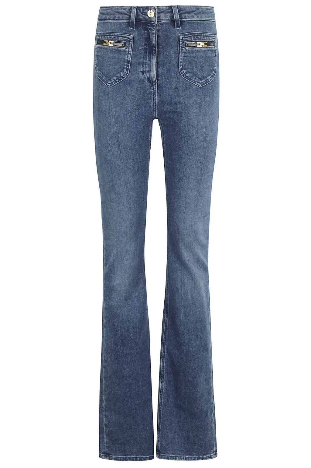 Logo Plaque Boot Cut Jeans