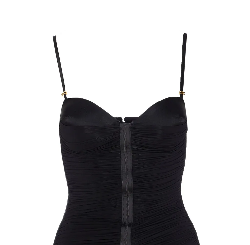 Drape Detailed Slim-Fit Midi Dress