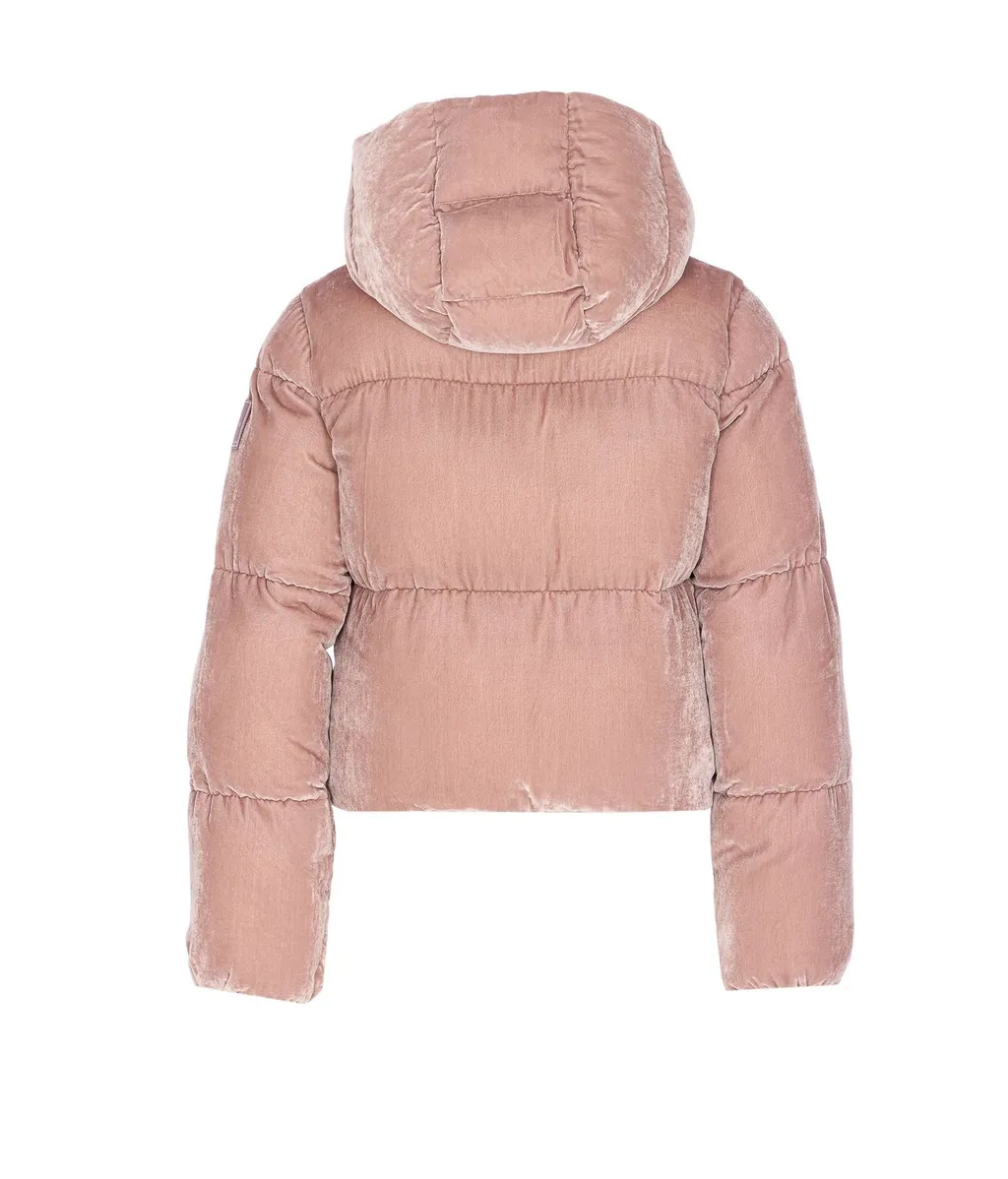 Hooded Velvet Down Jacket